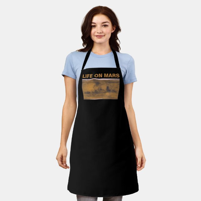 World Map of Mars Red Planet by Satellite  Apron (Worn)
