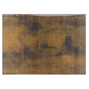 World Map of Mars Red Planet by Satellite Cutting Board