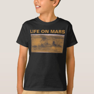 World Map of Mars Red Planet by Satellite T-Shirt