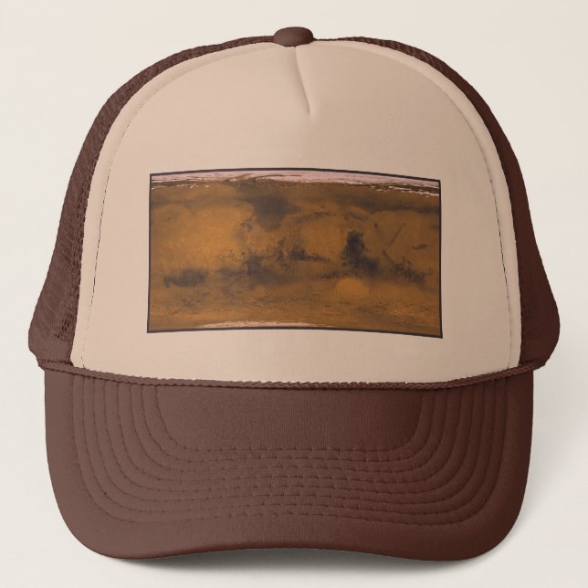 World Map of Mars Red Planet by Satellite  Trucker Hat (Front)