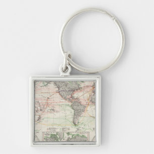 World Map of Ocean Currents Key Ring