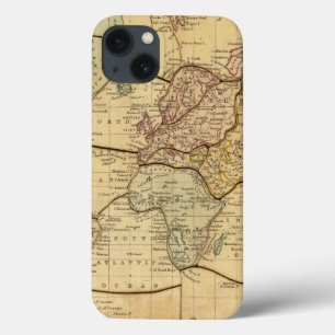 World map on Mercators Projection iPhone 13 Case