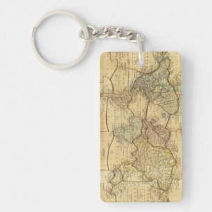 World map on Mercators Projection Key Ring