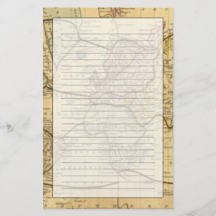 World map on Mercators Projection Stationery