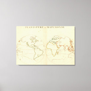 World Map Outline 2 Canvas Print