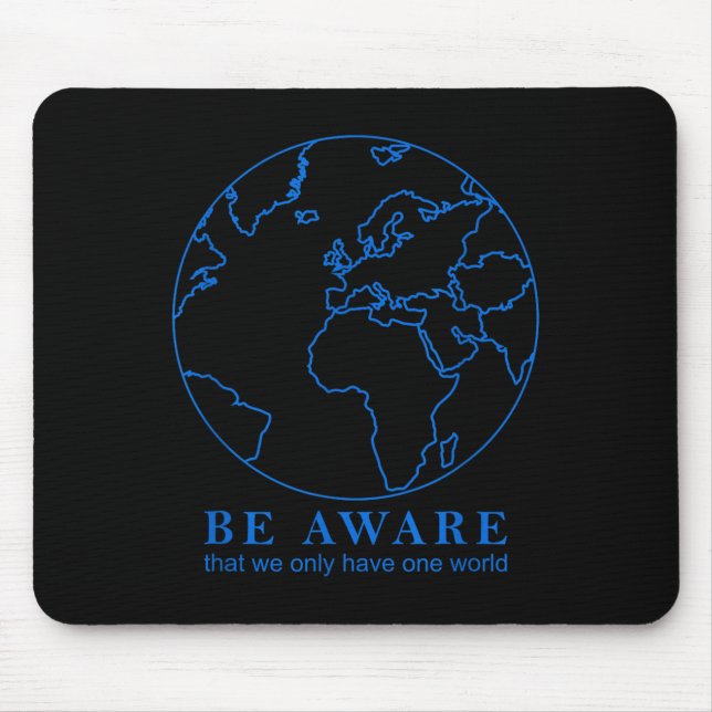 World Map Outline Environmental Protection Nature  Mouse Pad (Front)