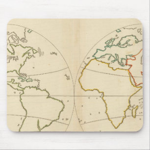 World Map Outline Mouse Pad