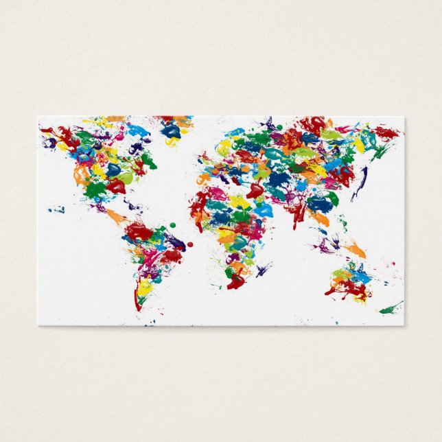 World Map Paint Drops (Front)