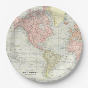 World Map Paper Plates