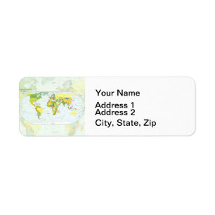World Map Political Atlas Poster: Modern Decor