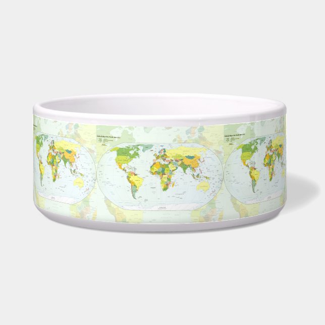 World Map Political Atlas Poster: Modern Decor (Front)
