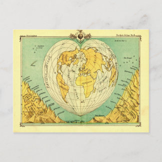 World Map Post Card