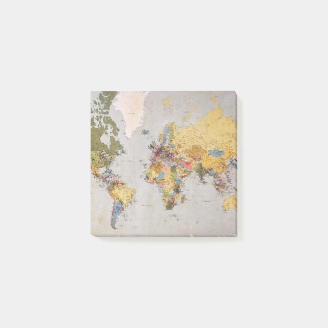world map post-it notes (Front)
