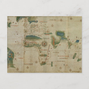 World Map Postcard