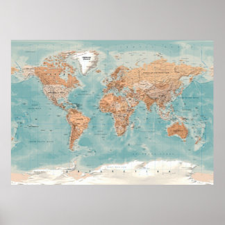 world map poster