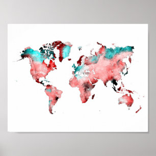 world map poster