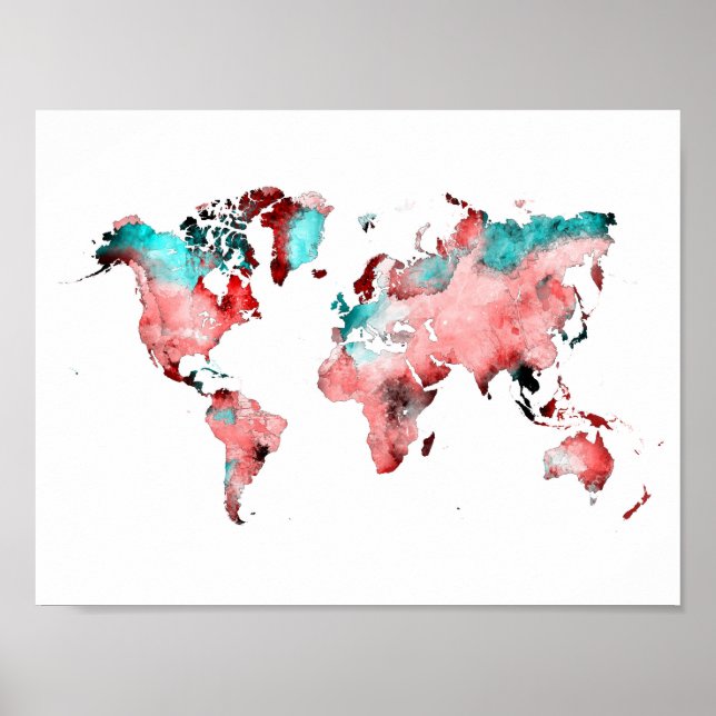 world map poster (Front)