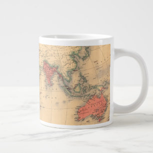 World Map showing British Empire Large Coffee Mug
