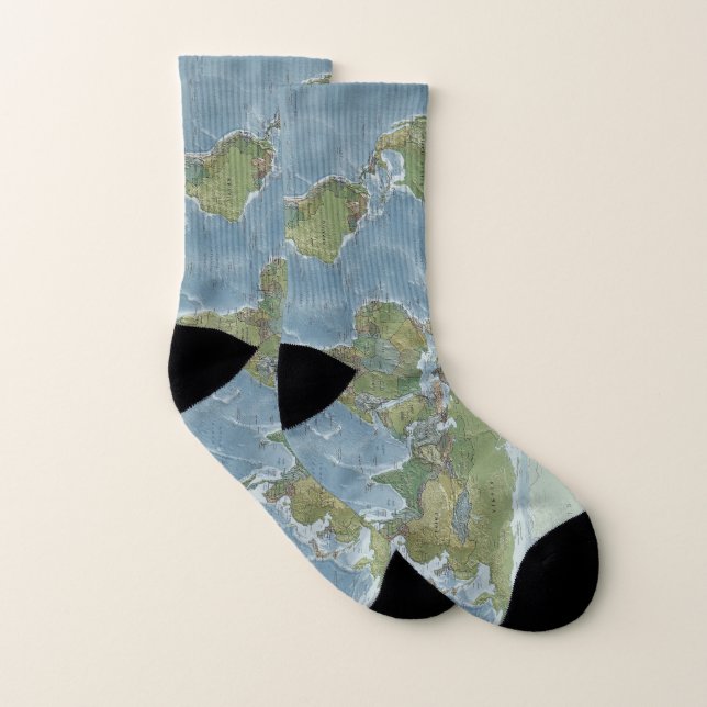 World Map Socks (Pair)