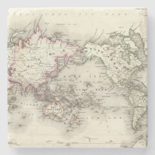 World Map Stone Coaster