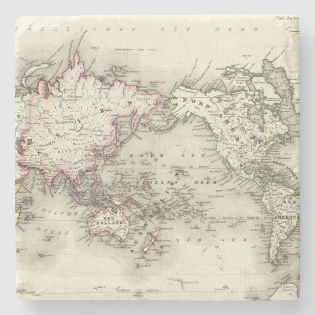 World Map Stone Coaster (Front)