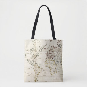 World map tote bag