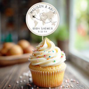 World Map Travel Adventure Baby Shower Classic Round Sticker