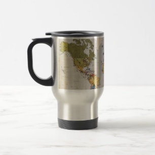 world map travel mug