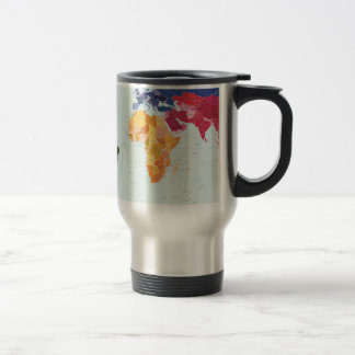World map travel mug