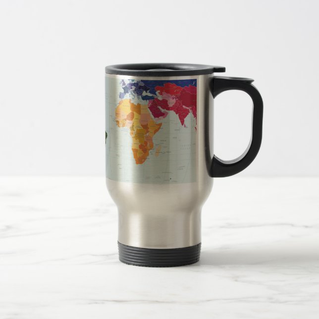 World map travel mug (Right)