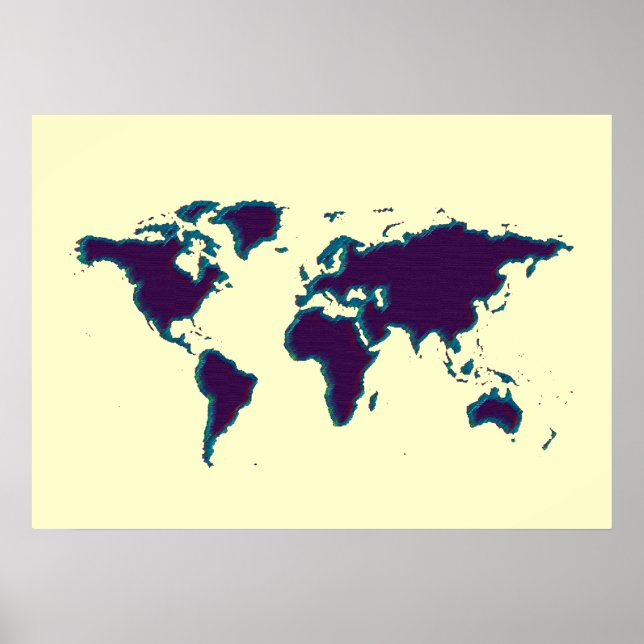 world map wall decor (Front)