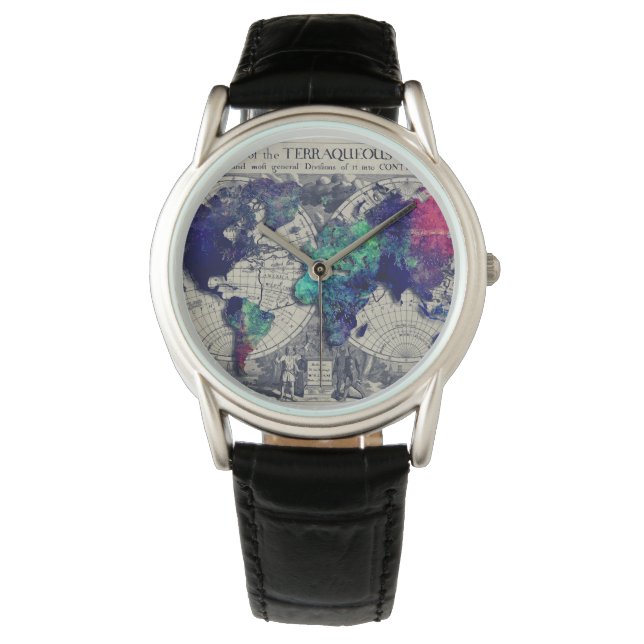world map watch (Front)