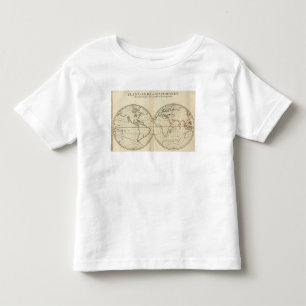 World Map with Latitude and Longititude Toddler T-Shirt