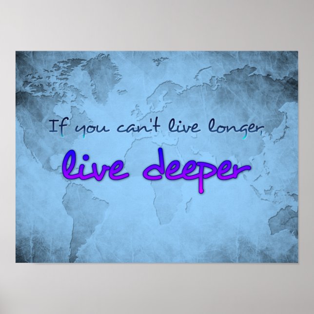 World map with quote poster (Front)