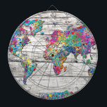 world map wood dartboard<br><div class="desc">world map inspired by decorative wood,  nature art design</div>