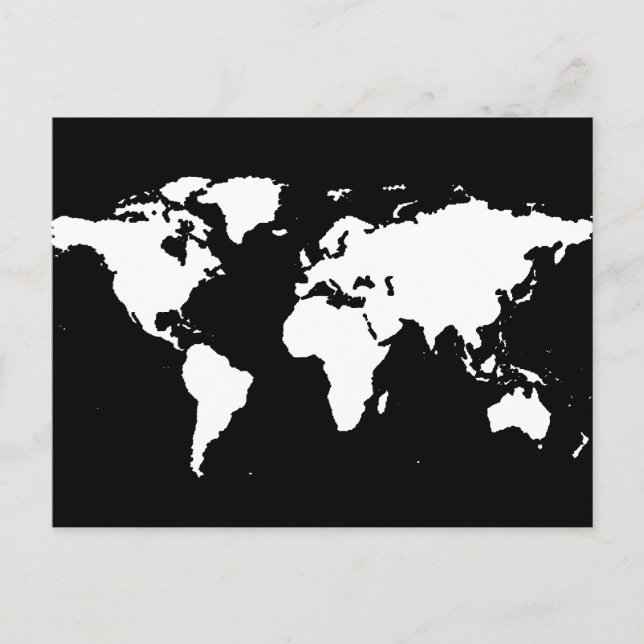 world maps ~ customisable colour postcard (Front)