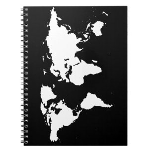 world maps ~ customisable colour spiral notebook