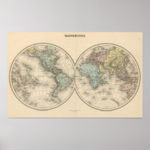 World maps poster