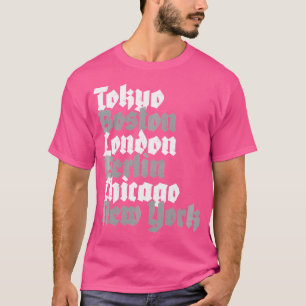 World Marathon Majors Cities T-Shirt