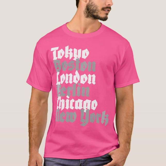 World Marathon Majors Cities T-Shirt (Front)