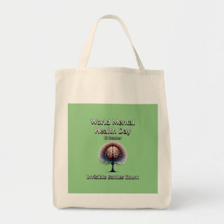 World Mental Health Day. Invisible Battles Count. Tote Bag