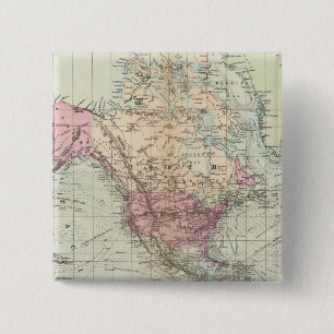 World, Mercator's projection 15 Cm Square Badge