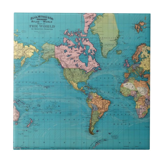 World, Mercator's Projection Tile (Front)