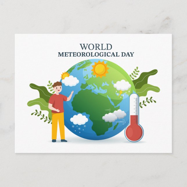 World Meteorological Day Holiday Postcard (Front)