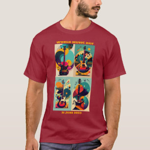 World Music Day 2023: Musical Collage  T-Shirt