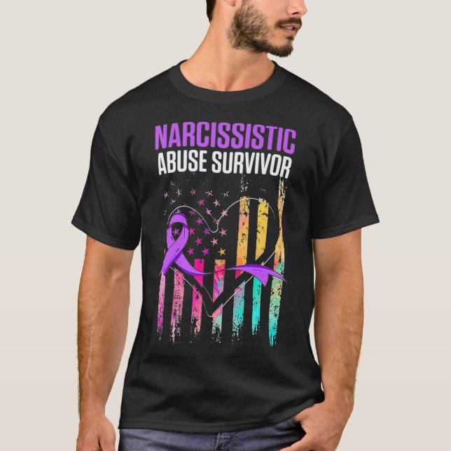 World Narcissistic Abuse Awareness Survivor Premiu T-Shirt (Front)