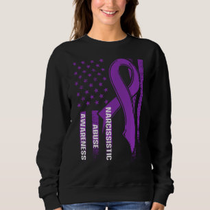 World Narcissistic Abuse Awareness Us Flag Survivo Sweatshirt