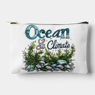 World Oceans Day - Ocean and Climate Sign Accessory Pouch