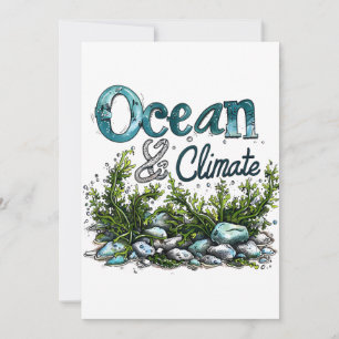 World Oceans Day - Ocean and Climate Sign Invitation