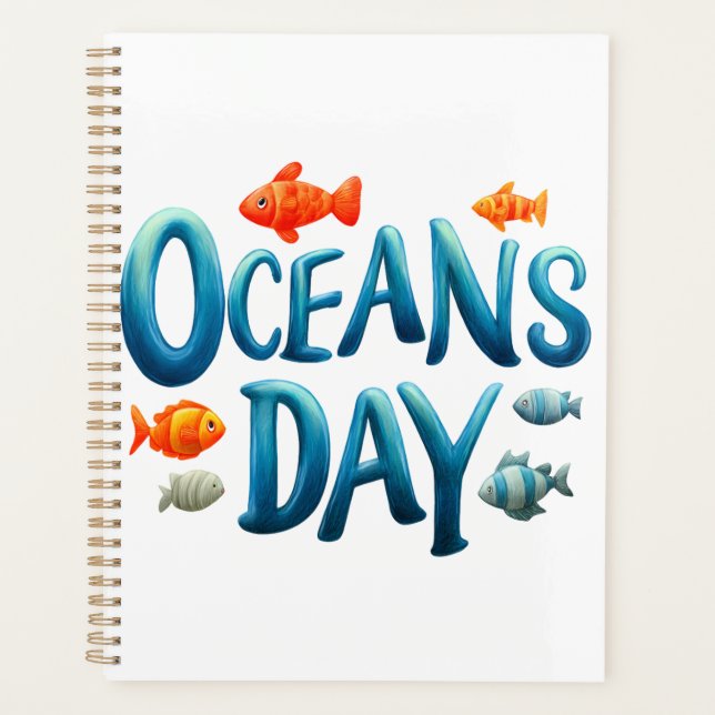 World Oceans Day -Oceans Day Celebration with Fish Planner (Front)
